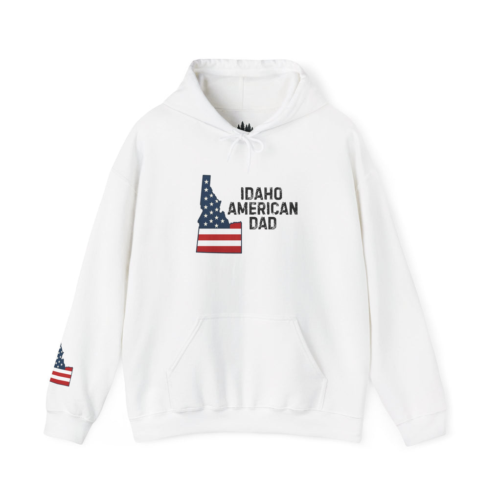 Idaho American Dad Hoodie with Sleeve Logo
