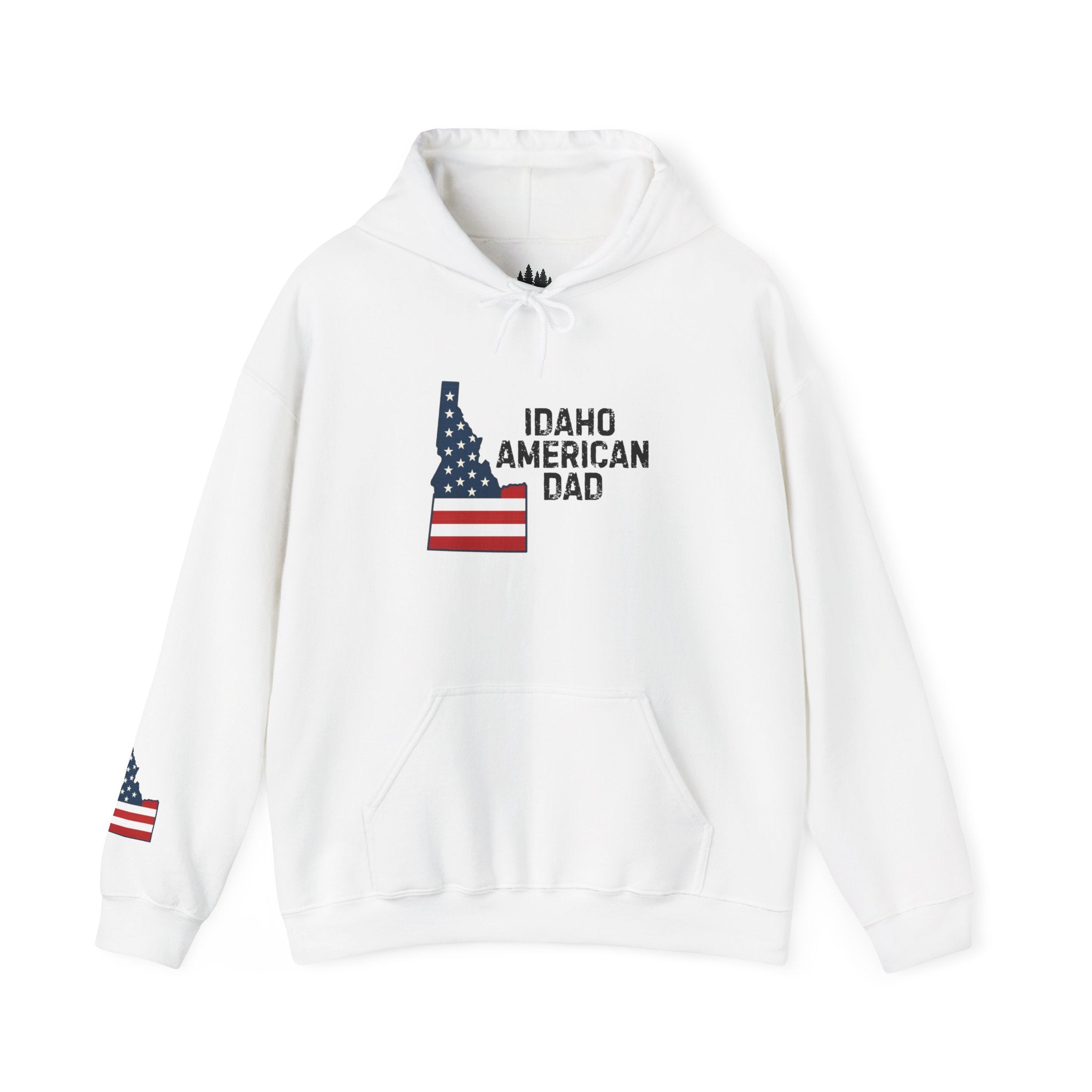 Idaho American Dad Hoodie with Sleeve Logo
