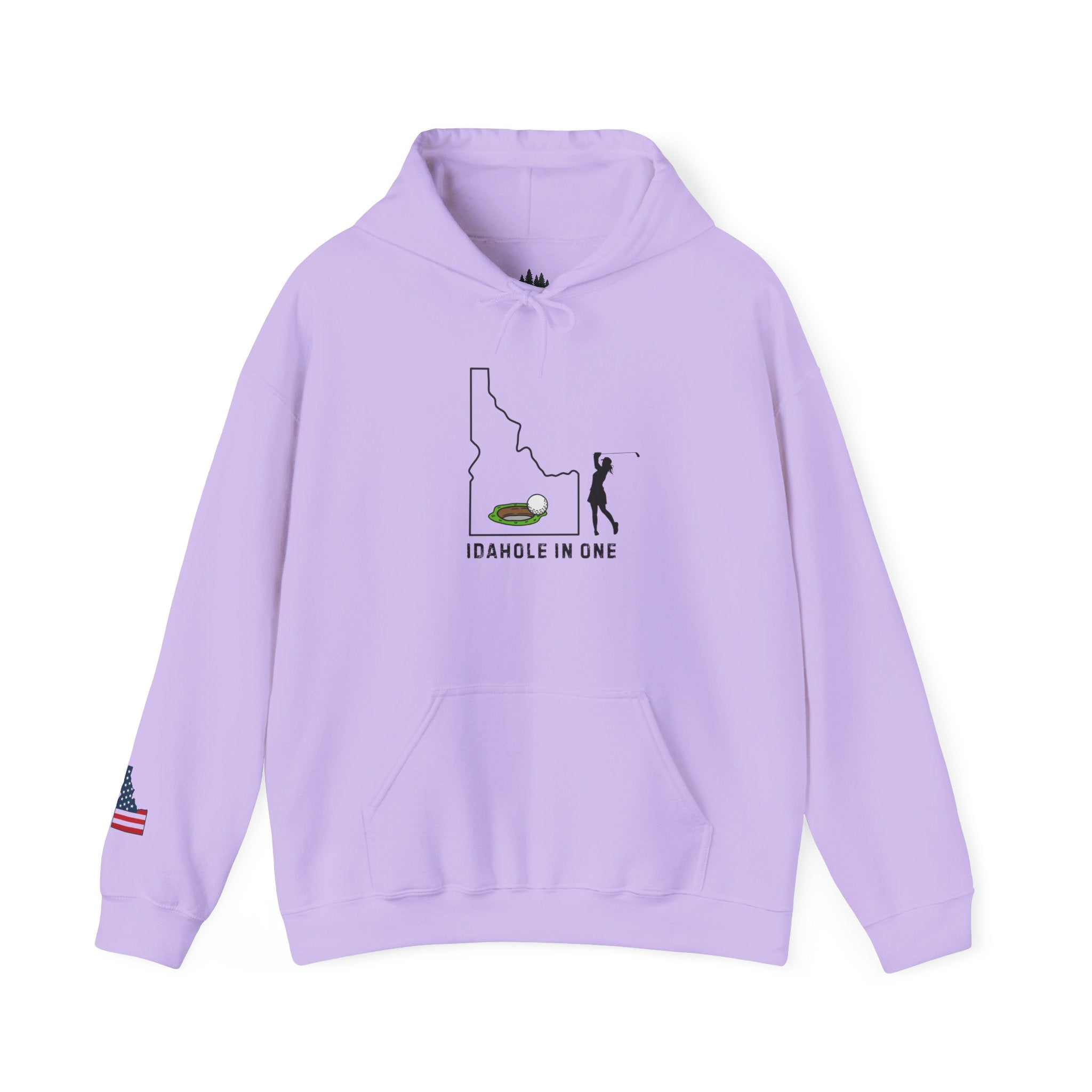 Idahole In One Women's Golf Hoodie With Sleeve Logo