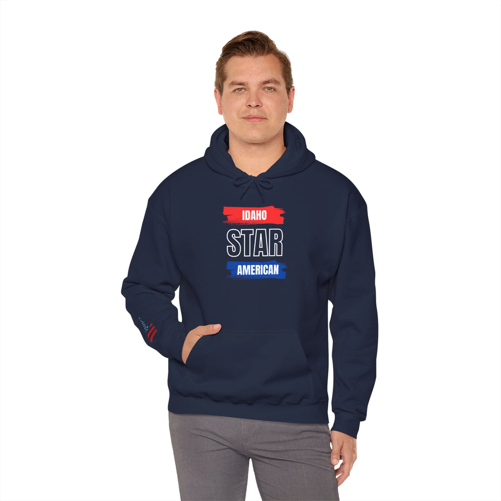 Idaho American Star Hoodie with Sleeve Logo