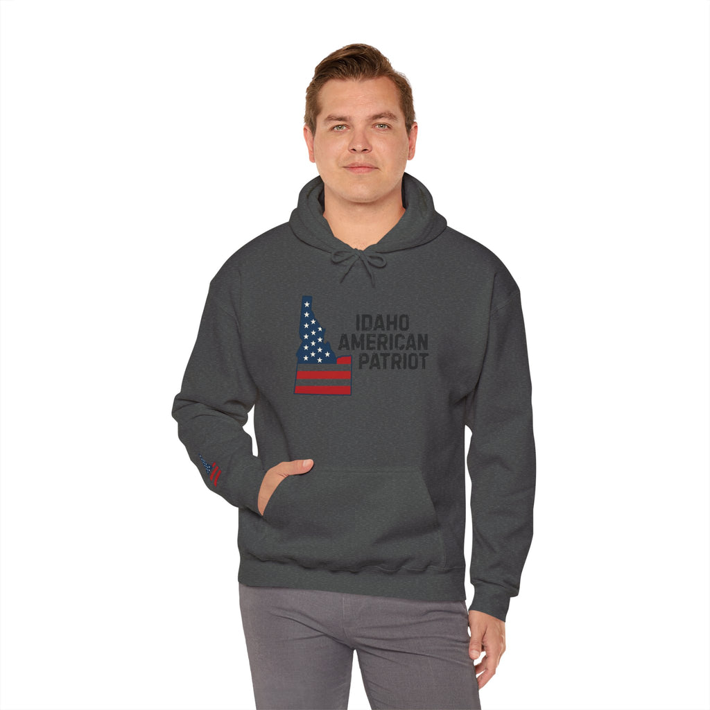 "Idaho American Patriot" Hoodie with Sleeve Logo