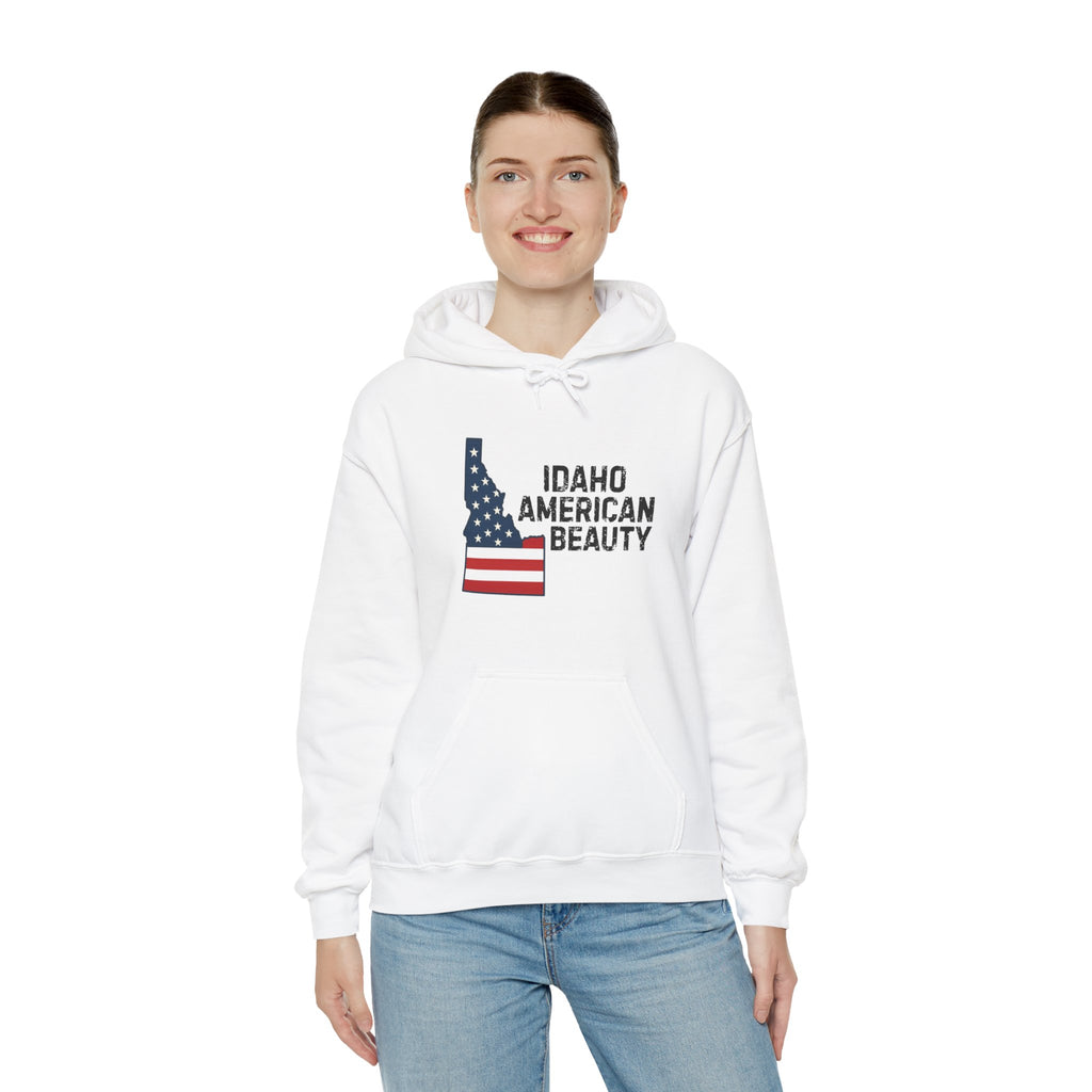 Idaho American Beauty Hoodie with No Sleeve Logo