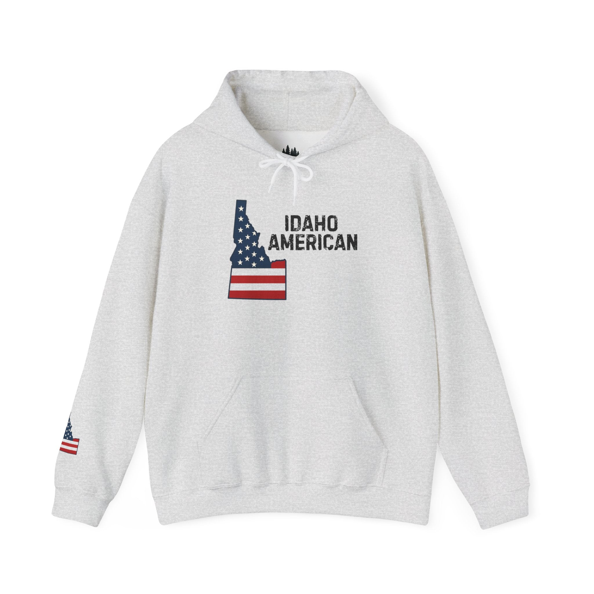 'Idaho American' Hoodie with Sleeve Logo