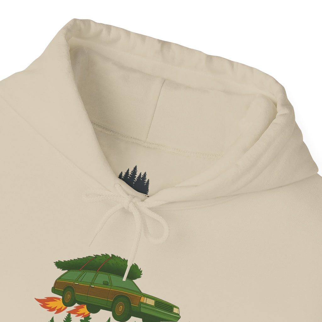 "Idaho American Christmas Holiday Vacation" Hoodie with Sleeve Logo