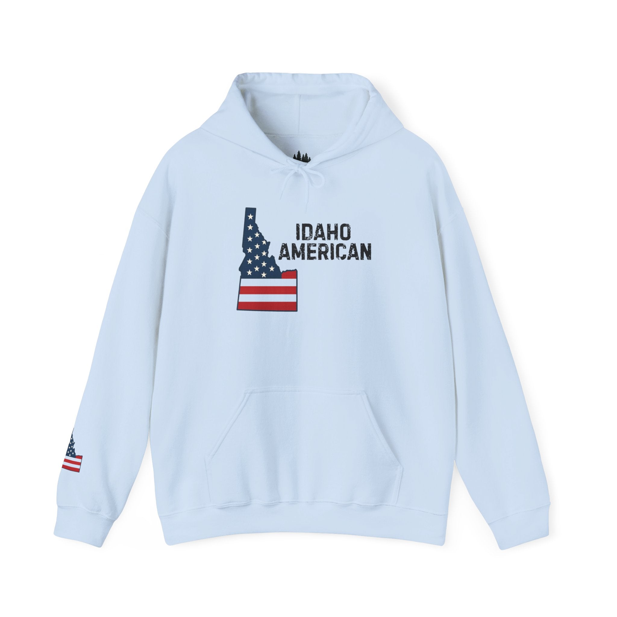 'Idaho American' Hoodie with Sleeve Logo