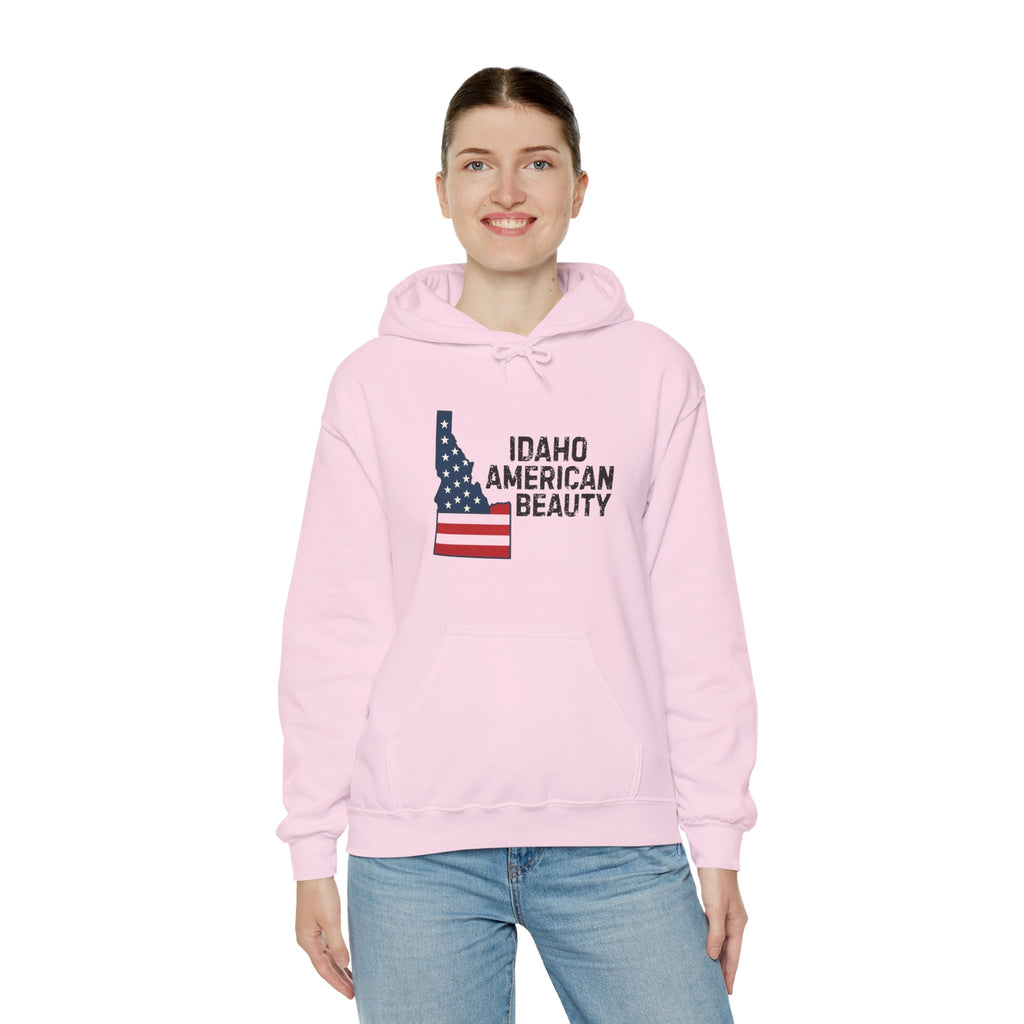 Idaho American Beauty Hoodie with No Sleeve Logo