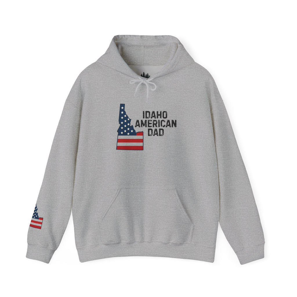 Idaho American Dad Hoodie with Sleeve Logo