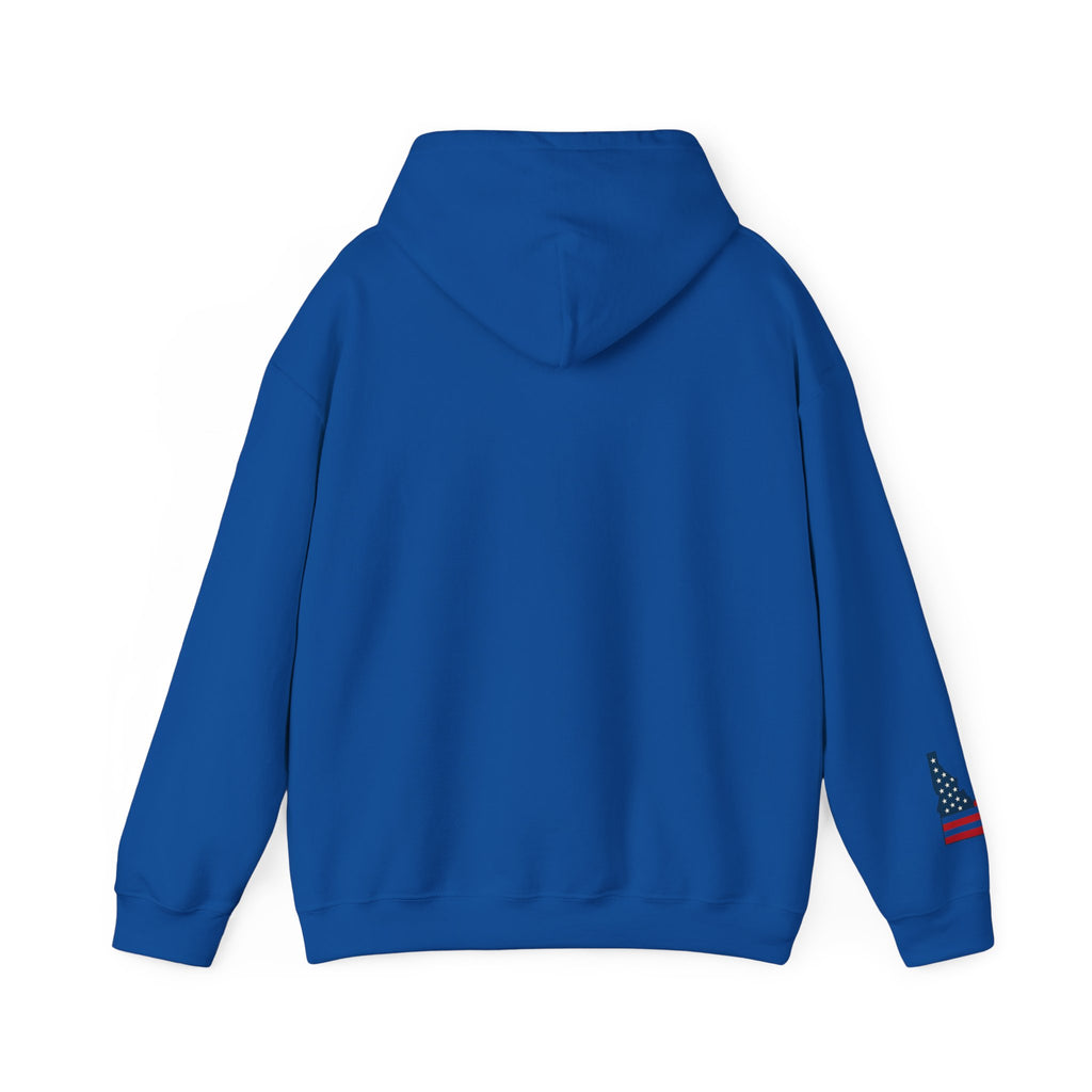 "Idaho American Patriot State of Mind" Hoodie with Sleeve Logo