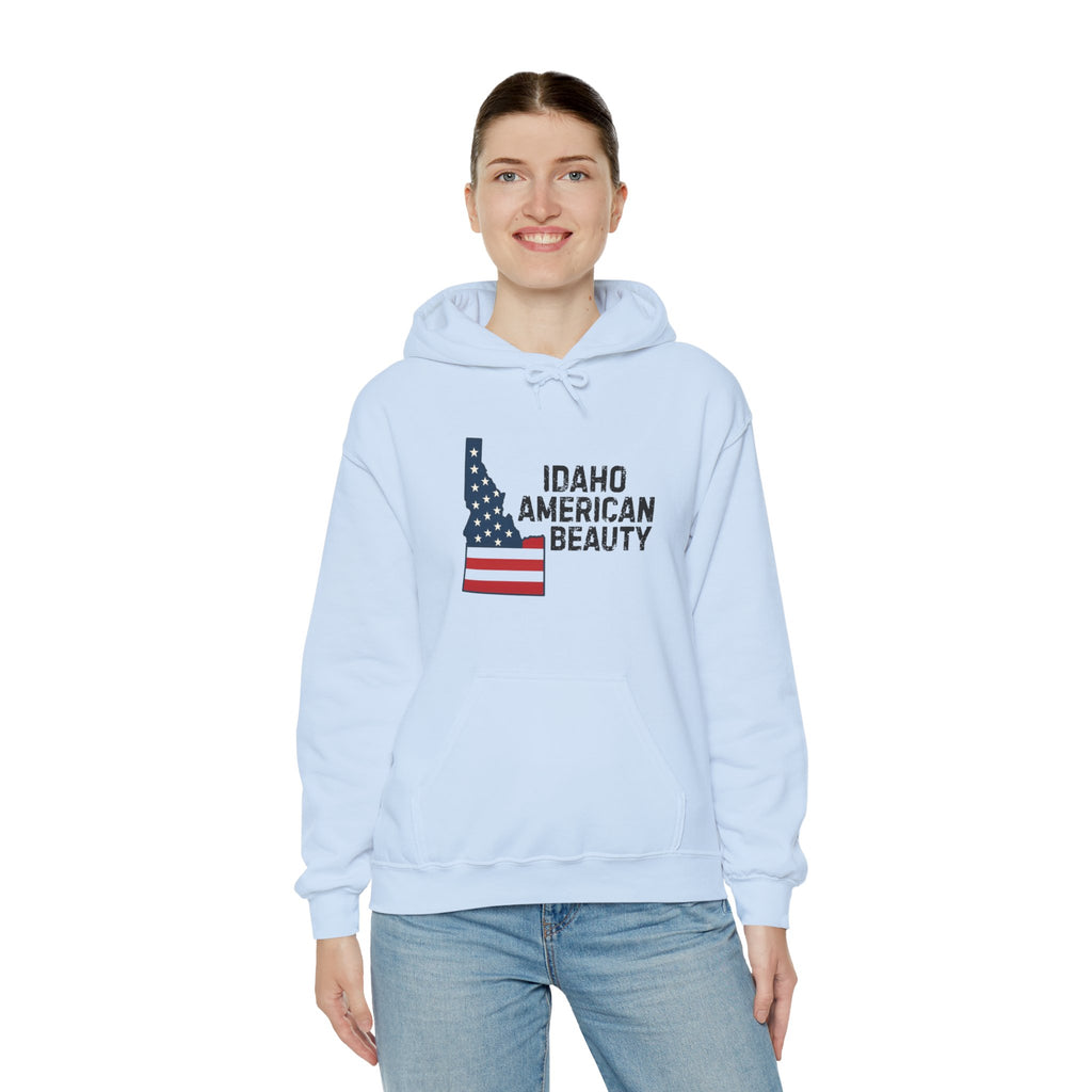 Idaho American Beauty Hoodie with No Sleeve Logo