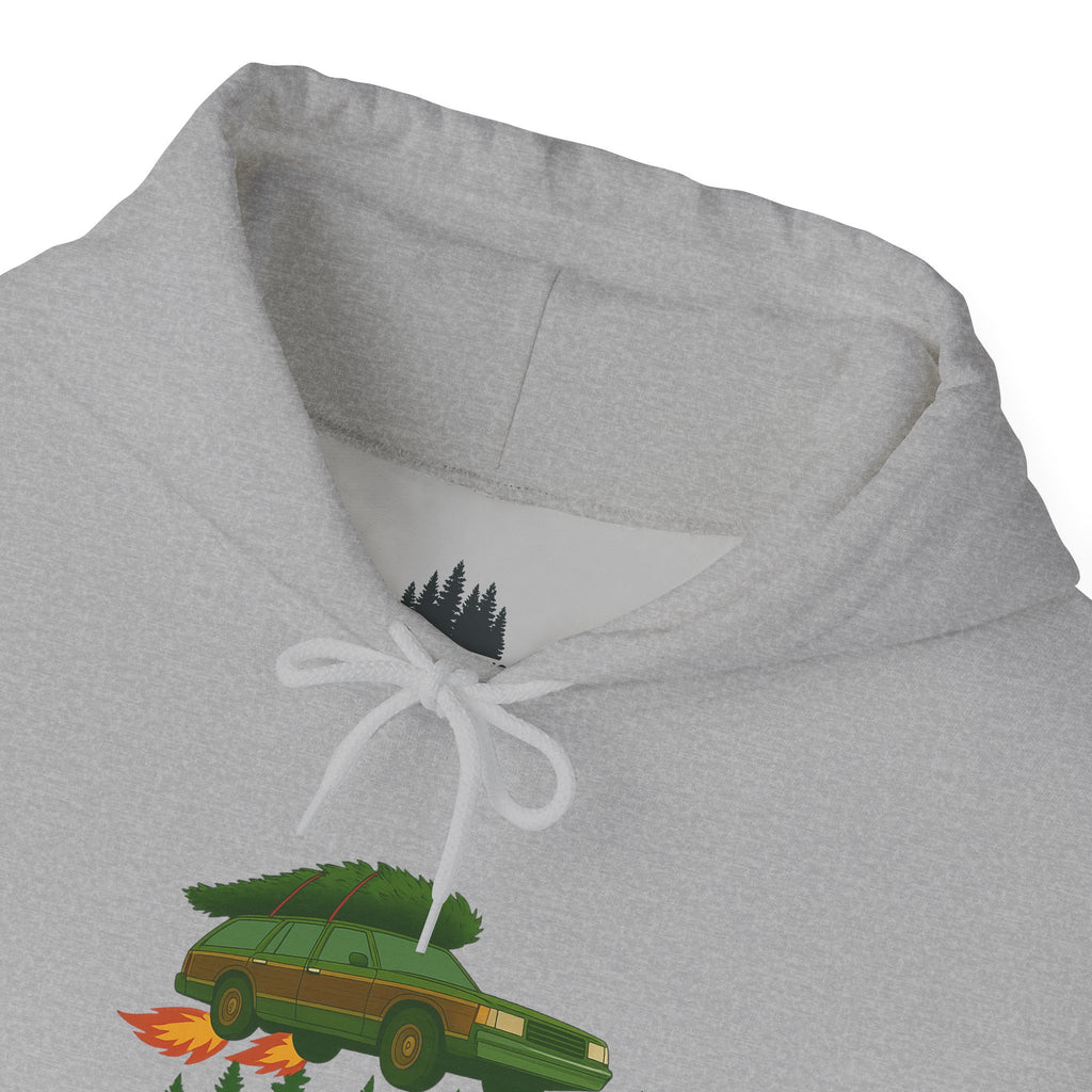 "Idaho American Christmas Holiday Vacation" Hoodie with Sleeve Logo