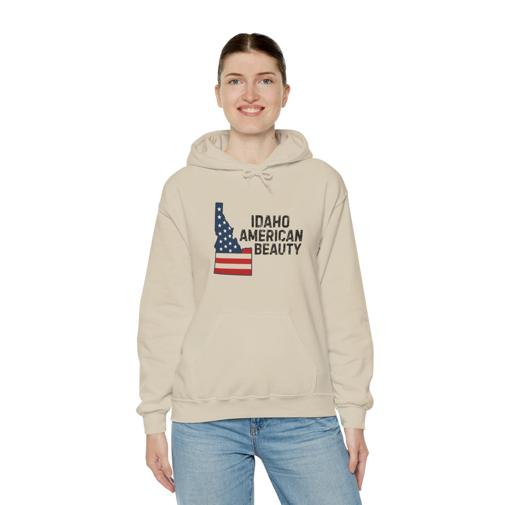 Idaho American Beauty Hoodie with No Sleeve Logo