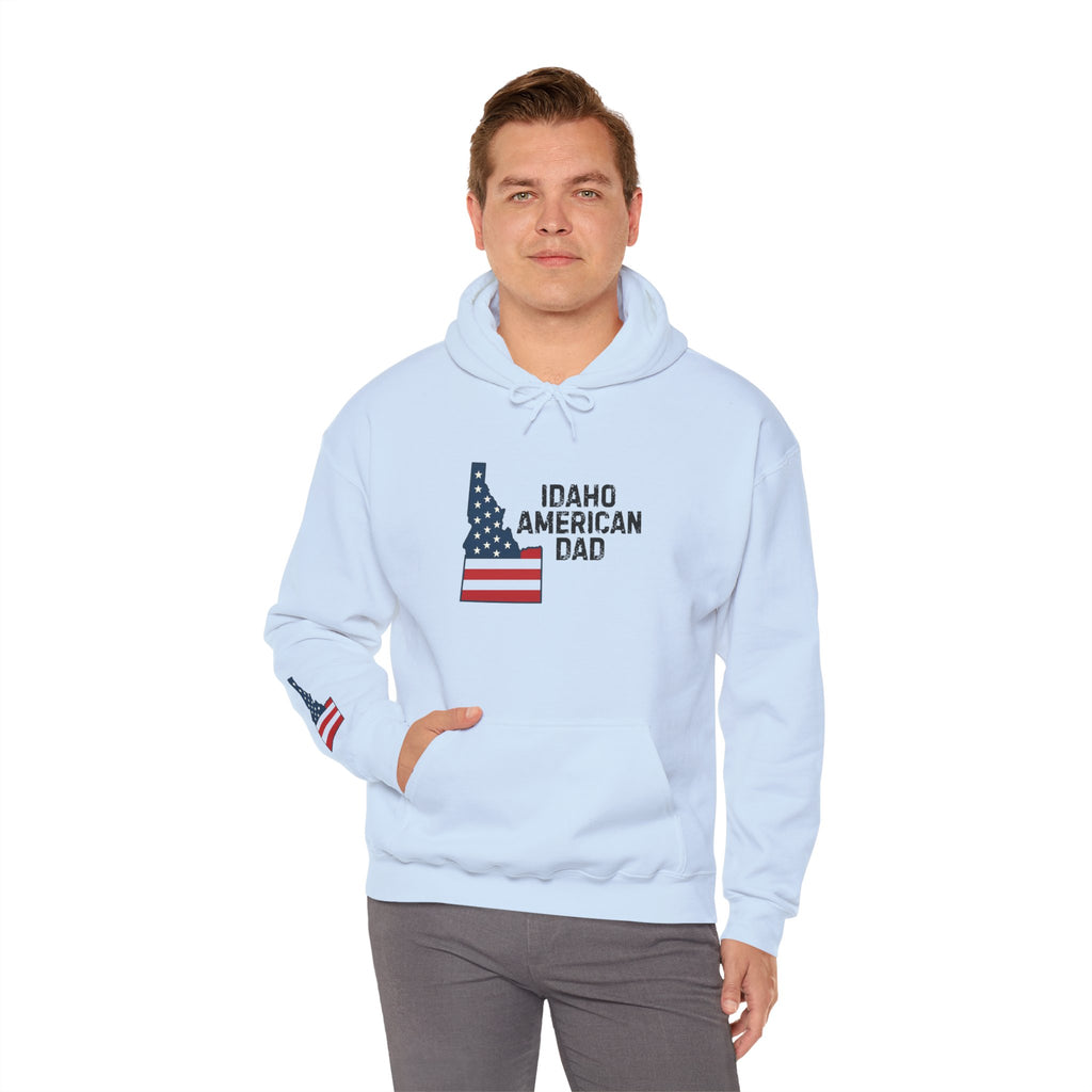 Idaho American Dad Hoodie with Sleeve Logo