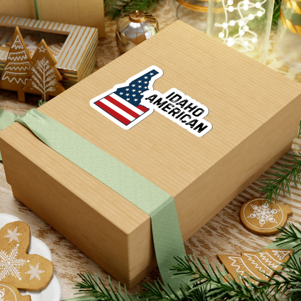 Idaho American Sticker — Decal for Patriotic Laptops, Cars & Water Bottles