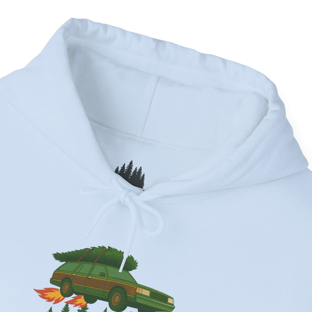 "Idaho American Christmas Holiday Vacation" Hoodie with Sleeve Logo