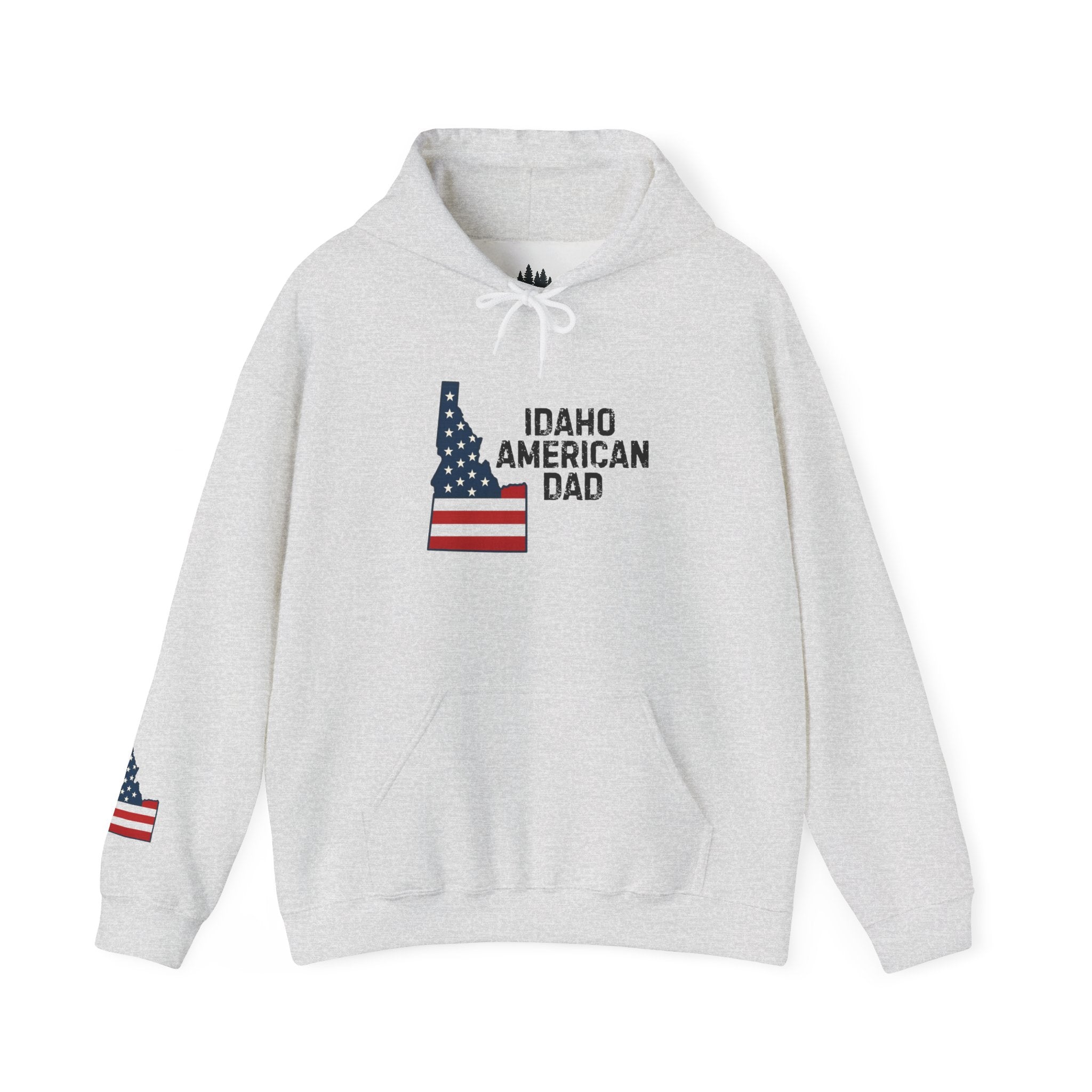 Idaho American Dad Hoodie with Sleeve Logo