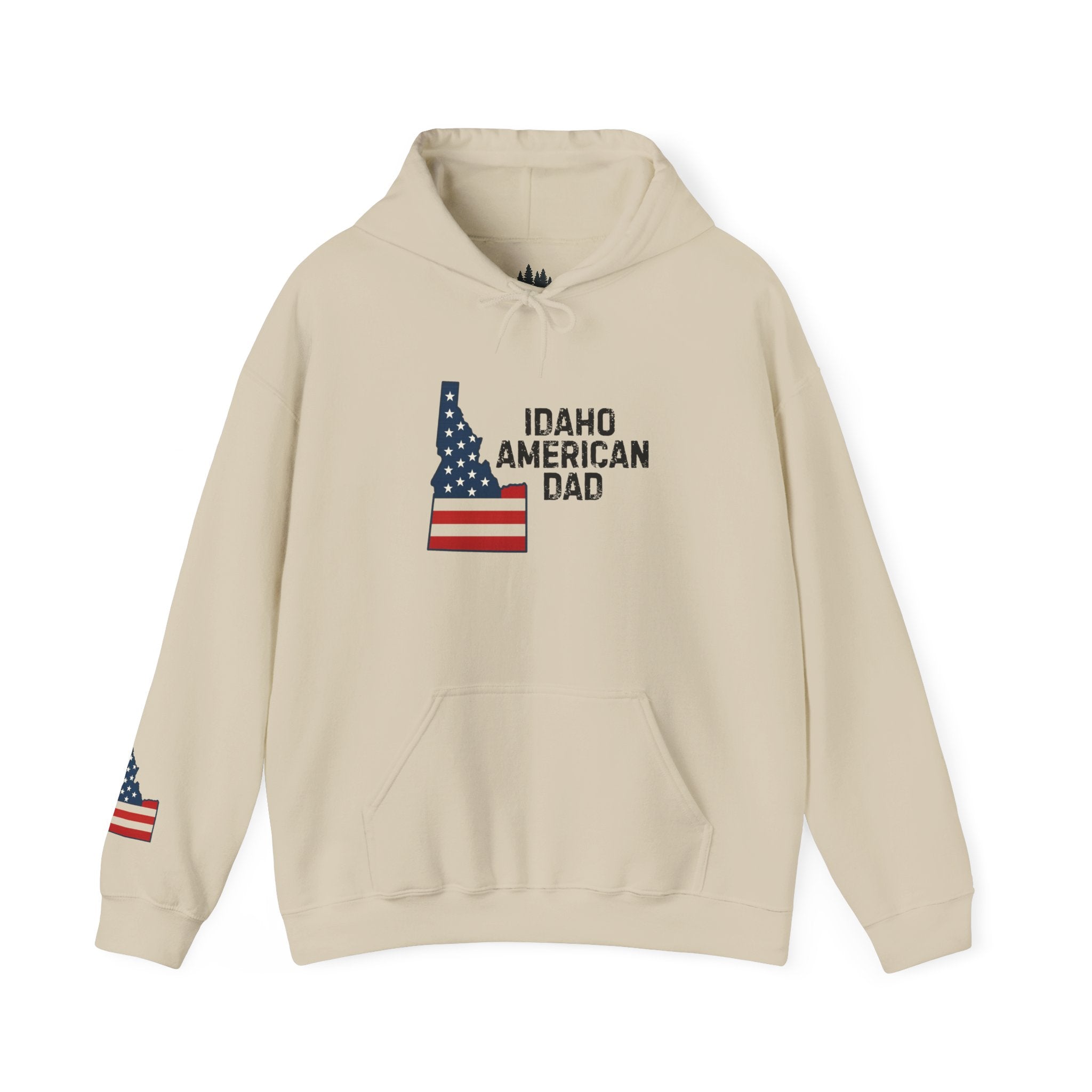 Idaho American Dad Hoodie with Sleeve Logo