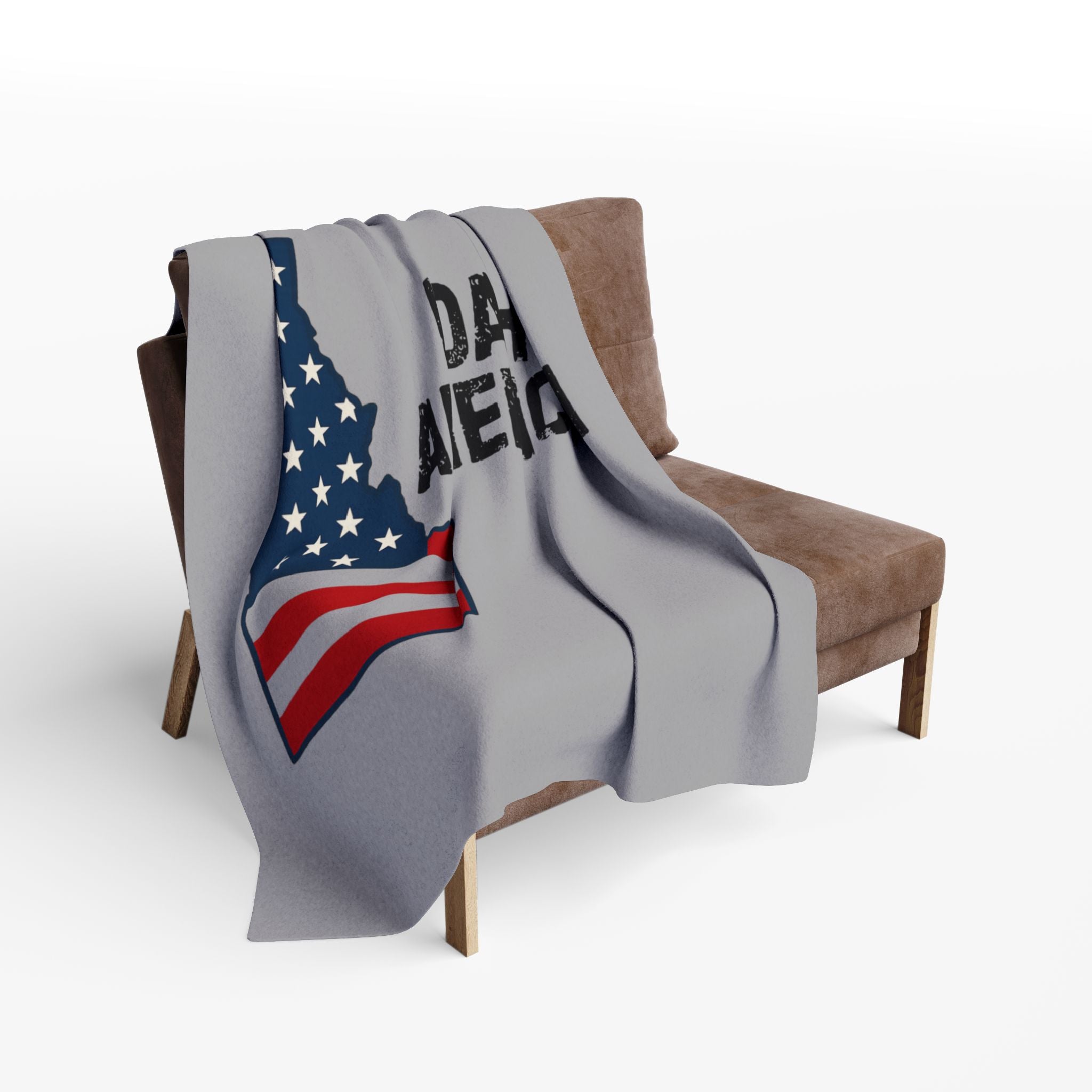Idaho American Fleece Blanket – Patriotic Flag Throw