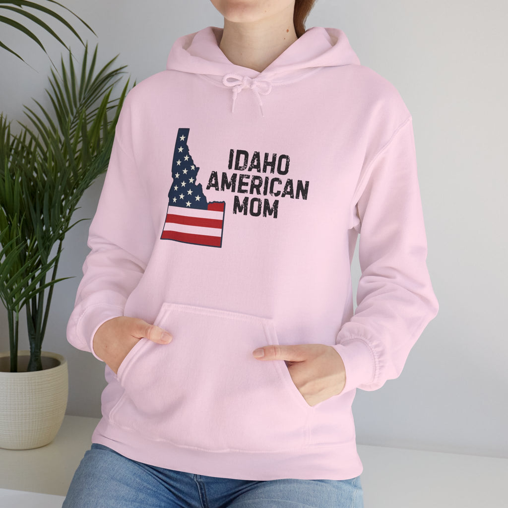 Idaho American Mom Hoodie With No Sleeve Logo