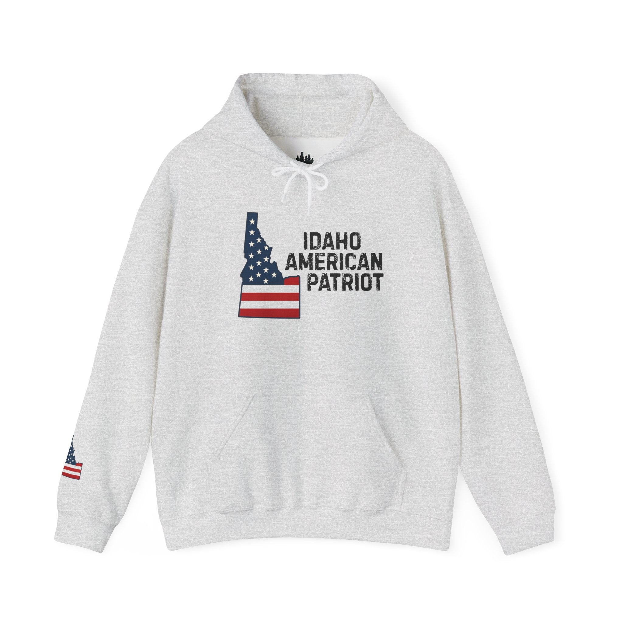 "Idaho American Patriot" Hoodie with Sleeve Logo