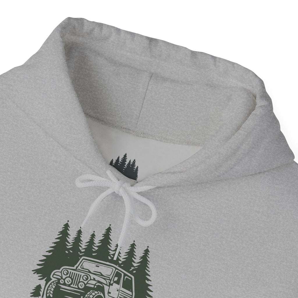 Retro Off-Road Vintage Jeep Hoodie with Sleeve Logo