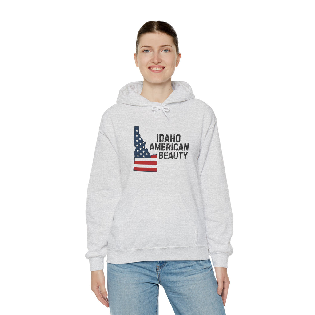 Idaho American Beauty Hoodie with No Sleeve Logo