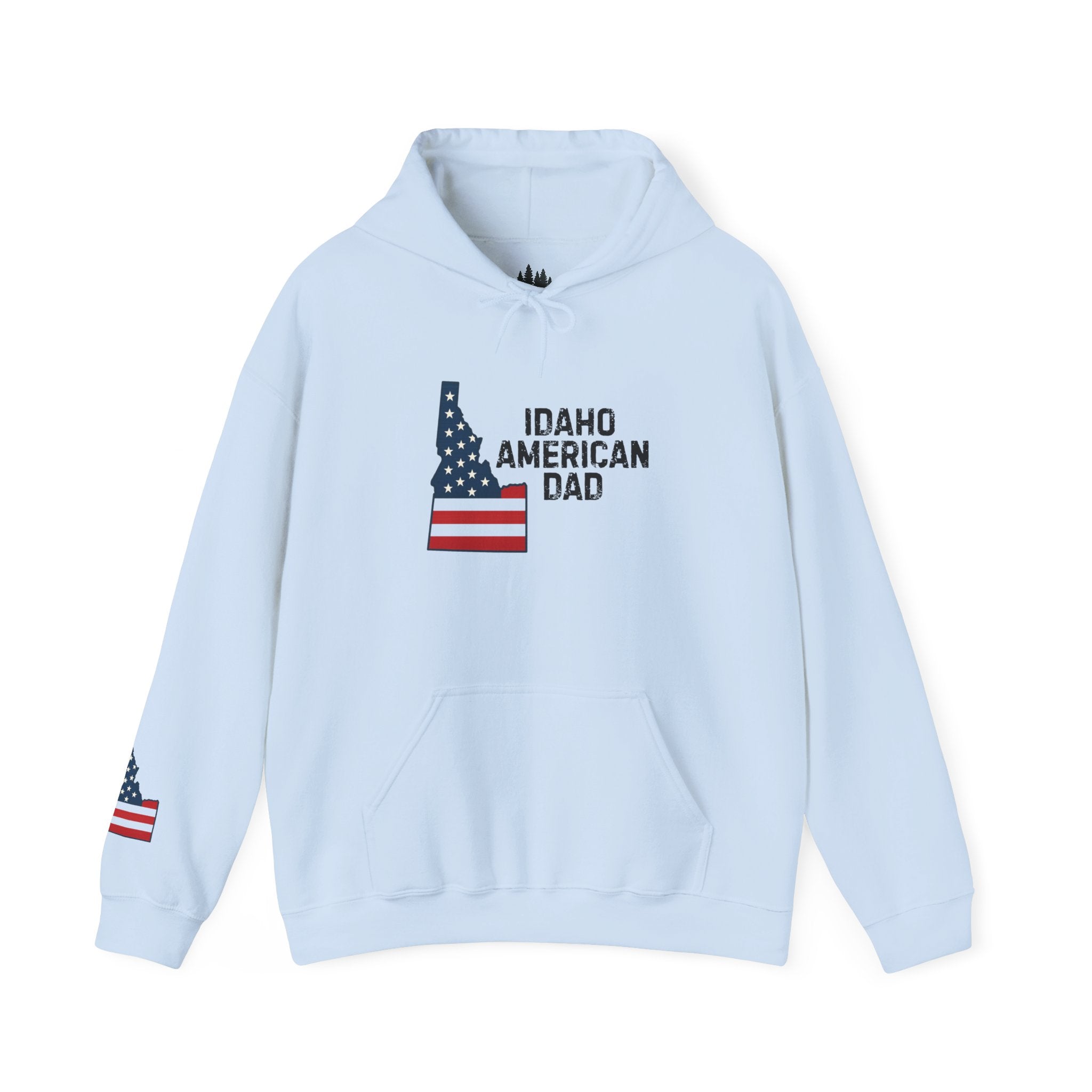 Idaho American Dad Hoodie with Sleeve Logo