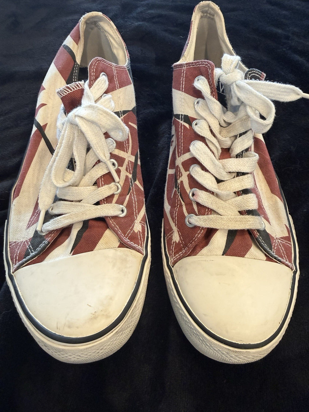 EVH Low Top Sneakers Shoes 5150 Red White Black Mens Size 13 Van Halen EVO26