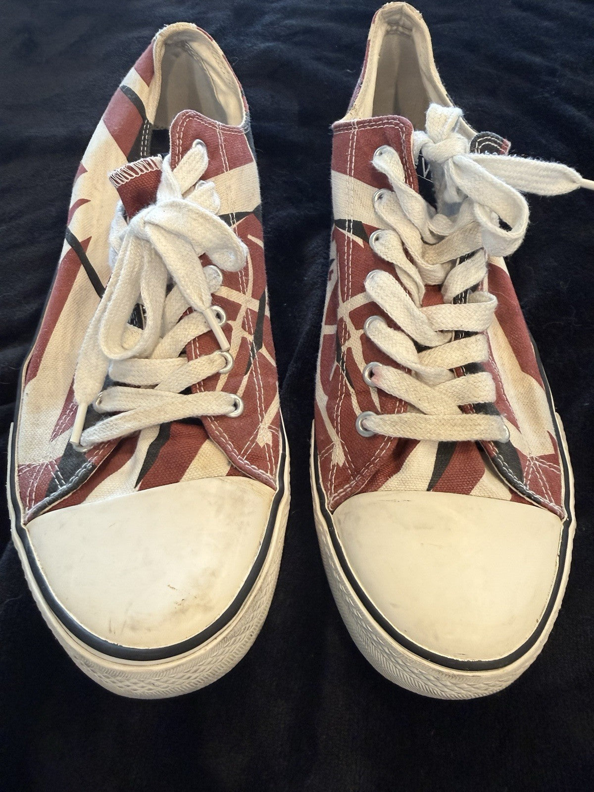 EVH Low Top Sneakers Shoes 5150 Red White Black Mens Size 13 Van Halen EVO26