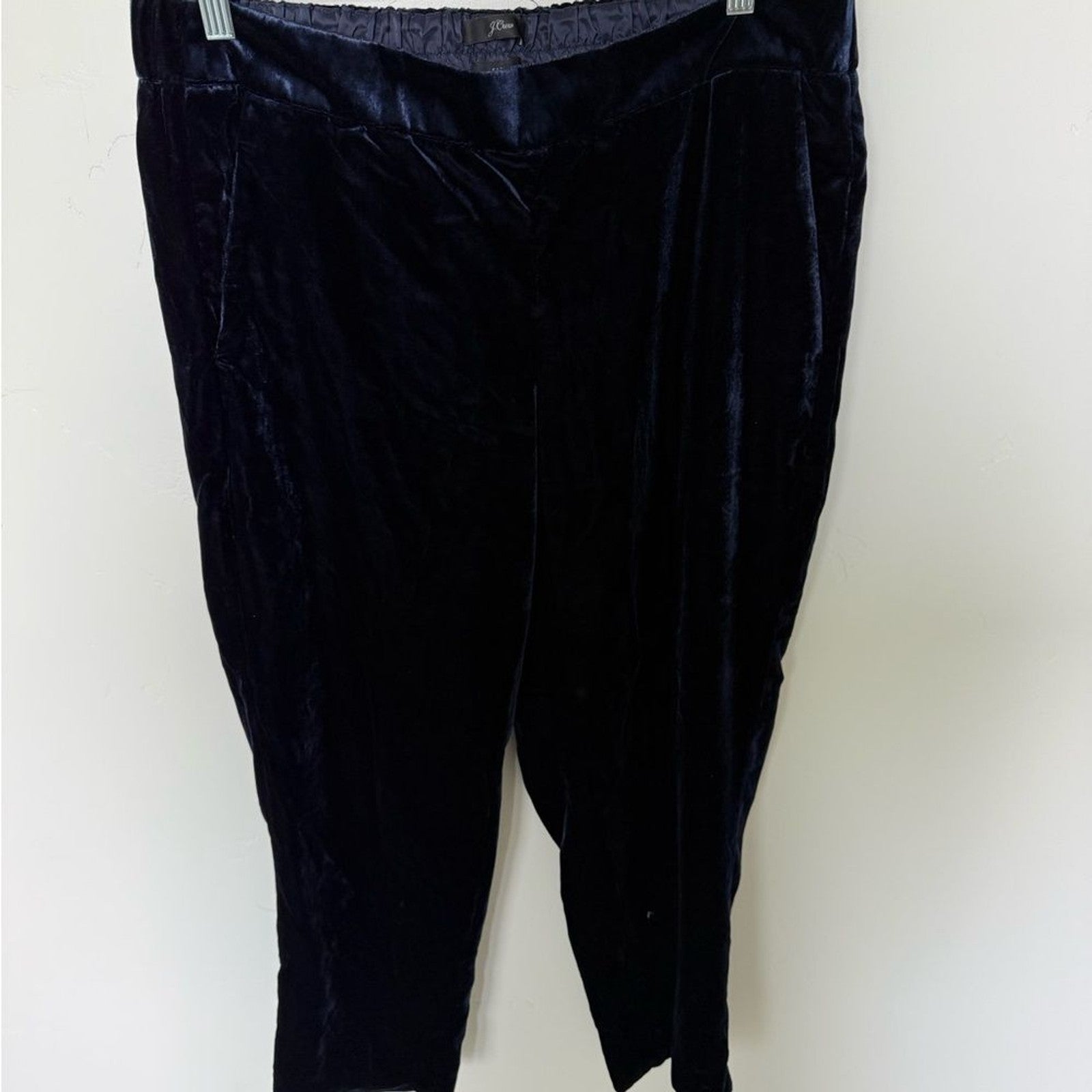 J Crew Peyton Velvet Pull-on Pant Navy Twilight Size14 New With Tags