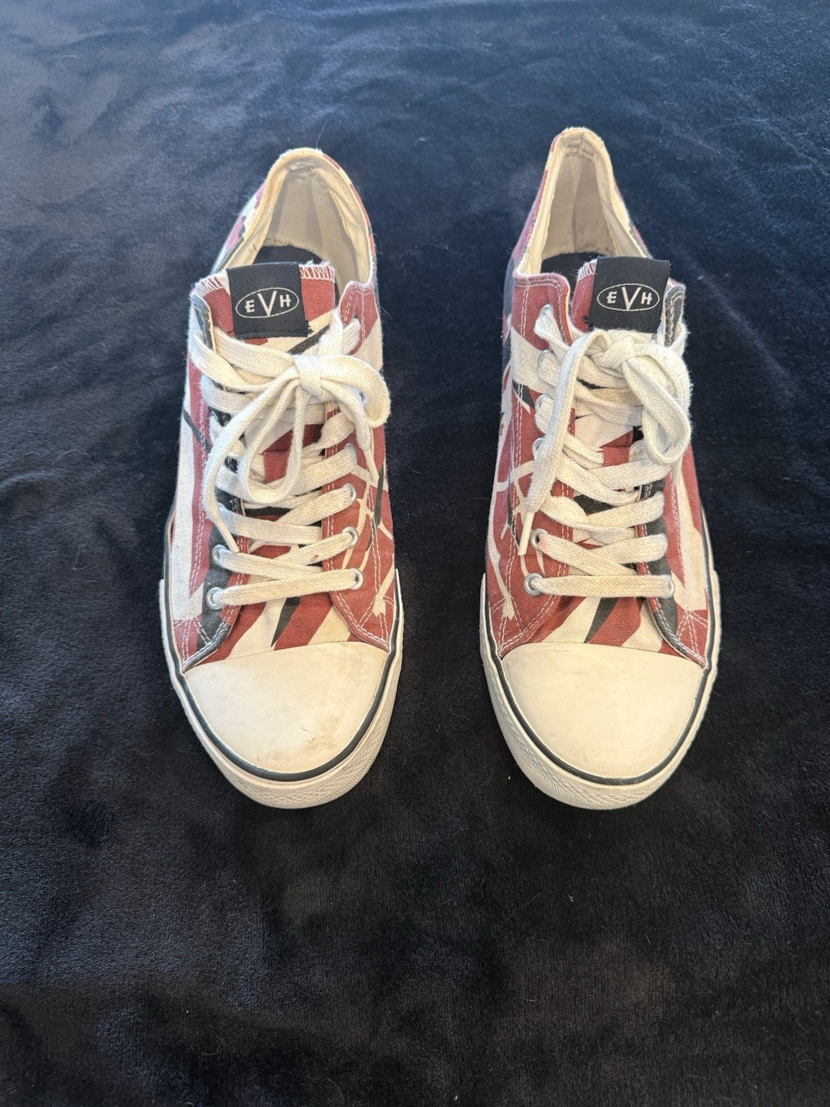 EVH Low Top Sneakers Shoes 5150 Red White Black Mens Size 13 Van Halen EVO26