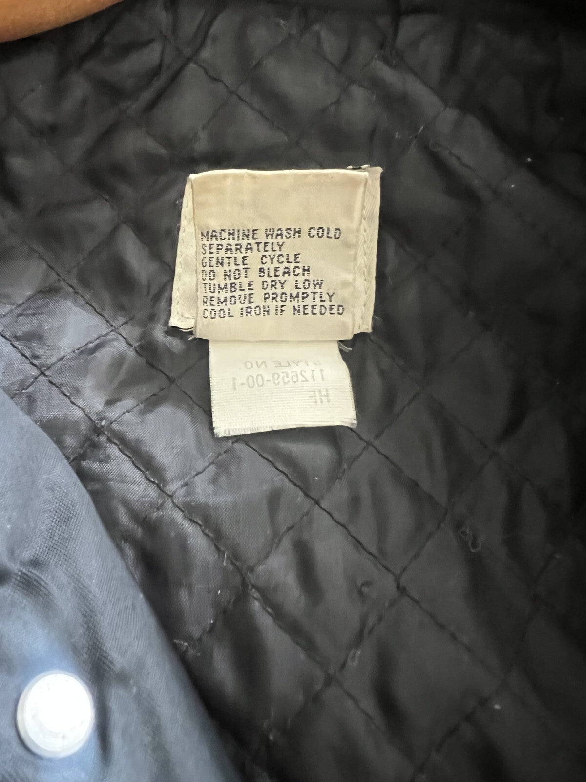 VTG GAP Men's Utility Jacket Size Large Black Lined Button Deep Pile Collar