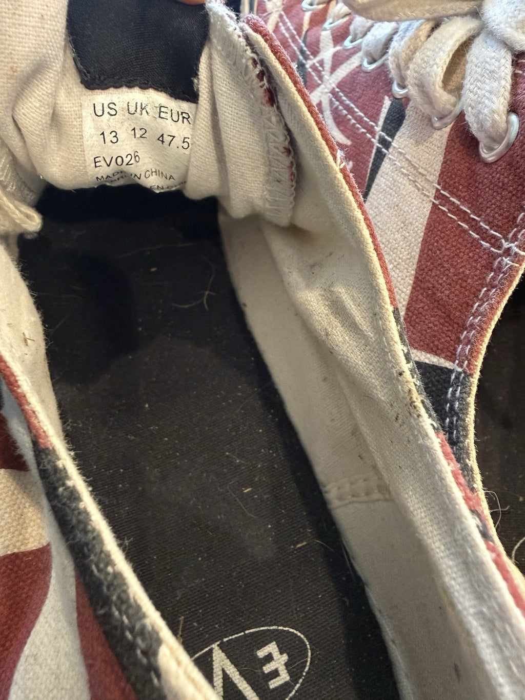 EVH Low Top Sneakers Shoes 5150 Red White Black Mens Size 13 Van Halen EVO26