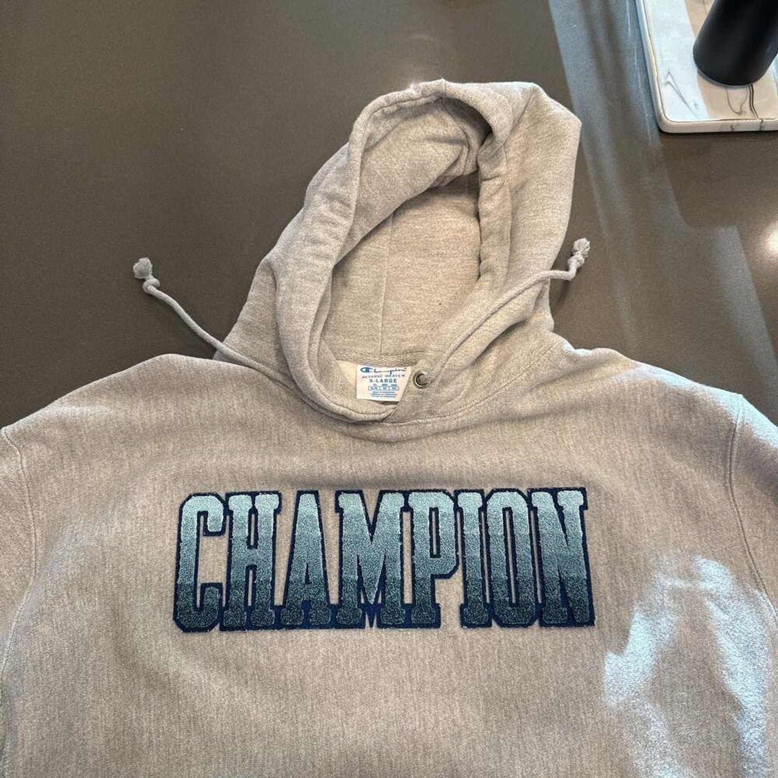 Champion Reverse Weave Chenille Ombré Pullover Hoodie