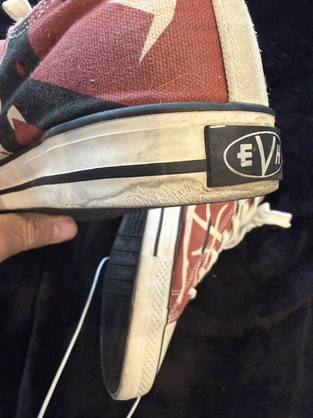 EVH Low Top Sneakers Shoes 5150 Red White Black Mens Size 13 Van Halen EVO26