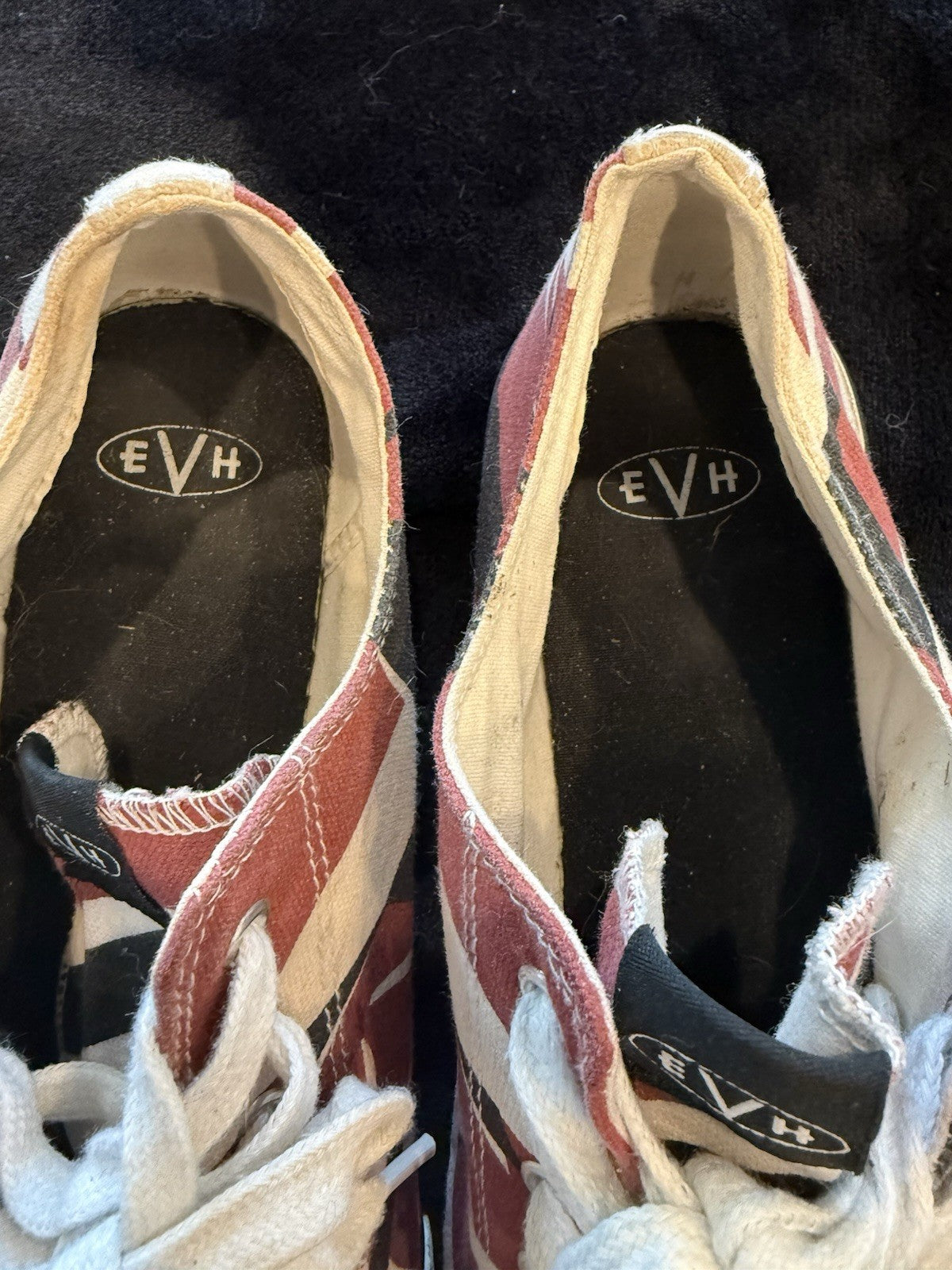 EVH Low Top Sneakers Shoes 5150 Red White Black Mens Size 13 Van Halen EVO26