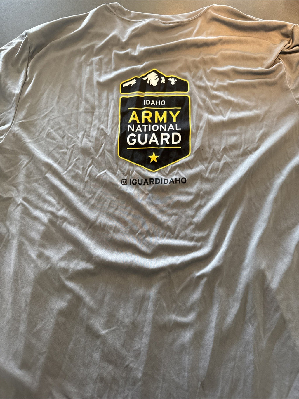 College Of  Idaho Yotes Basketball Black Shirt Size Medium Army National Guard 