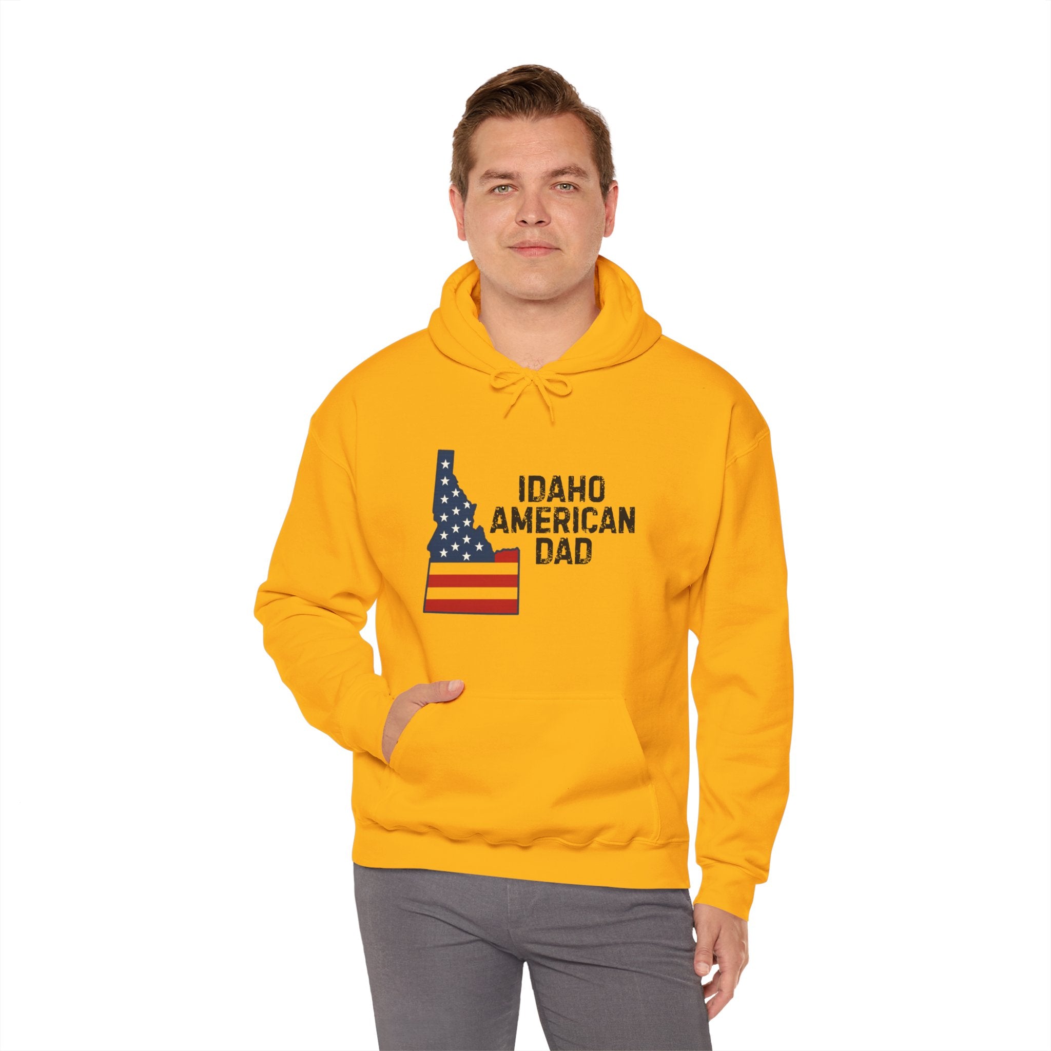 Idaho American Dad Hoodie No Sleeve Logo