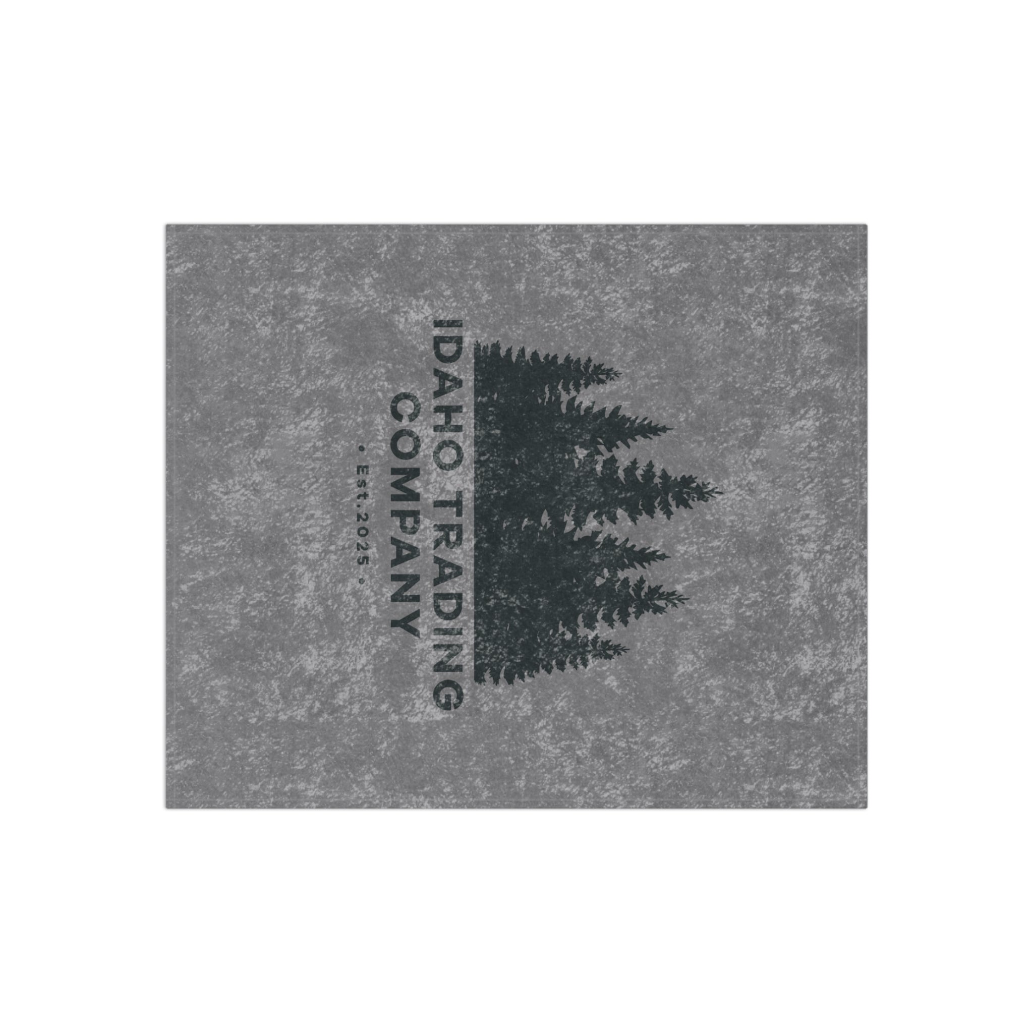 Crushed Velvet Blanket – Idaho Trading Company Pine Tree Throw (Cozy Cabin Rustic Home Decor)