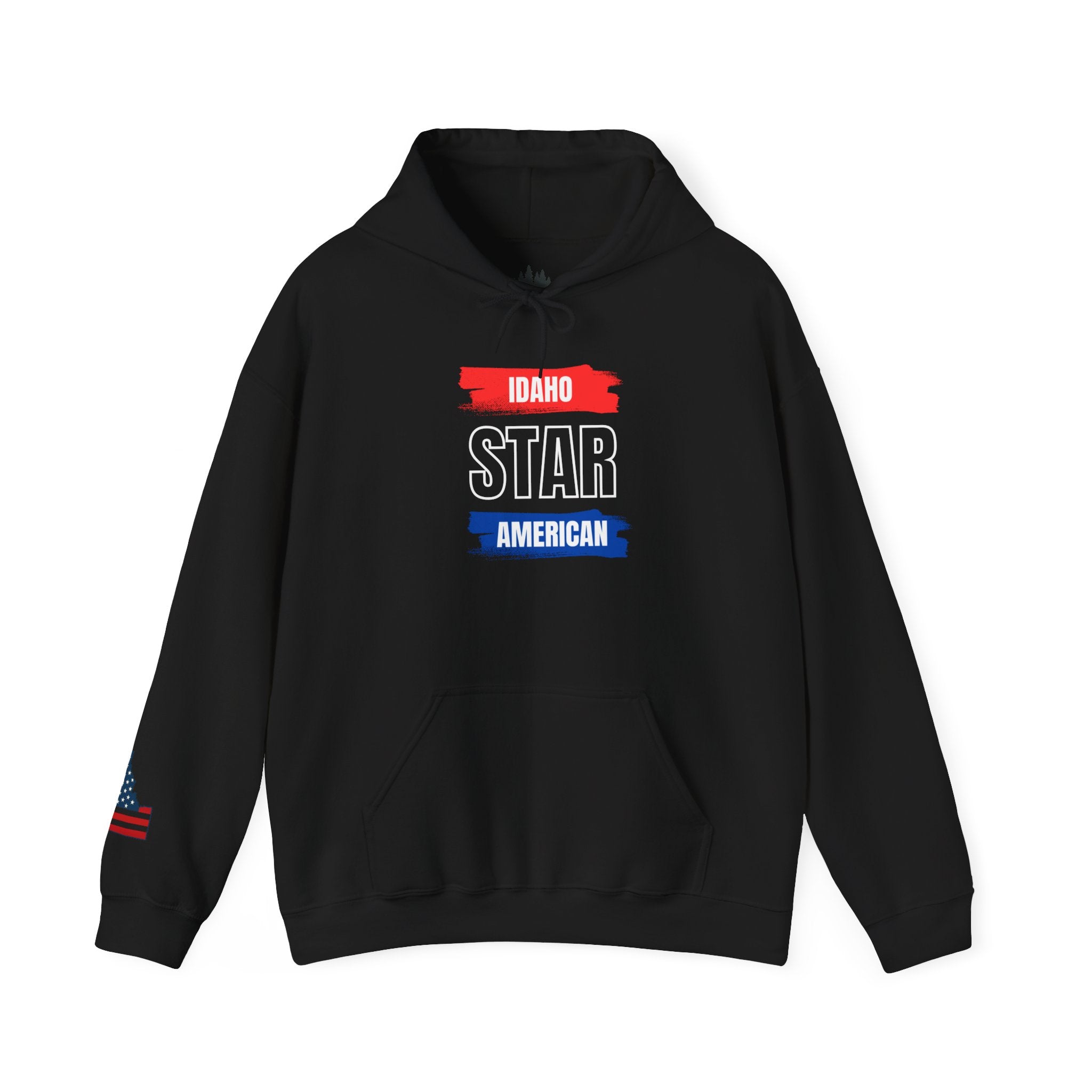 Idaho American Star Hoodie with Sleeve Logo