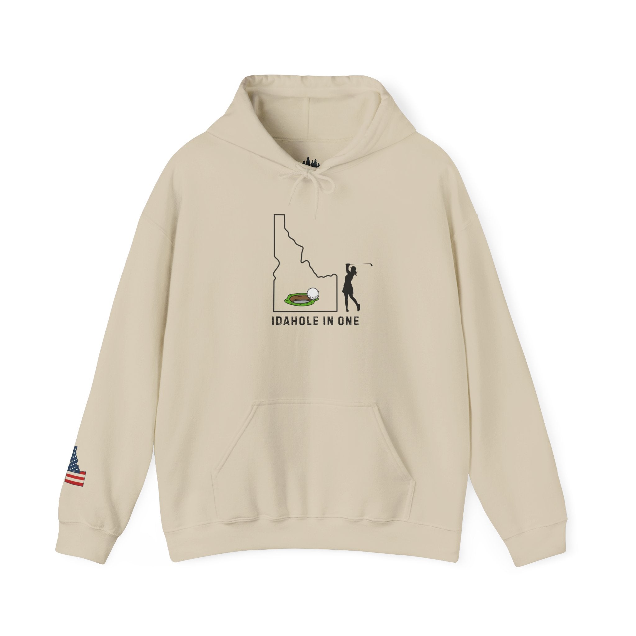Idahole In One Women's Golf Hoodie With Sleeve Logo