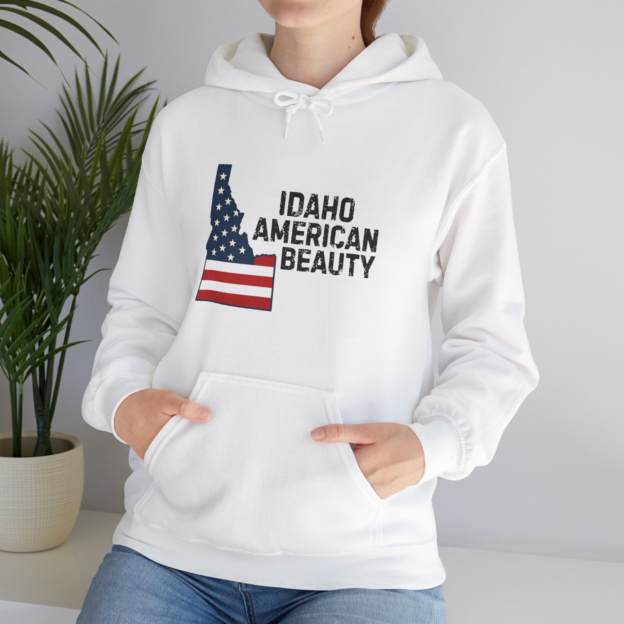 Idaho American Beauty Hoodie with No Sleeve Logo