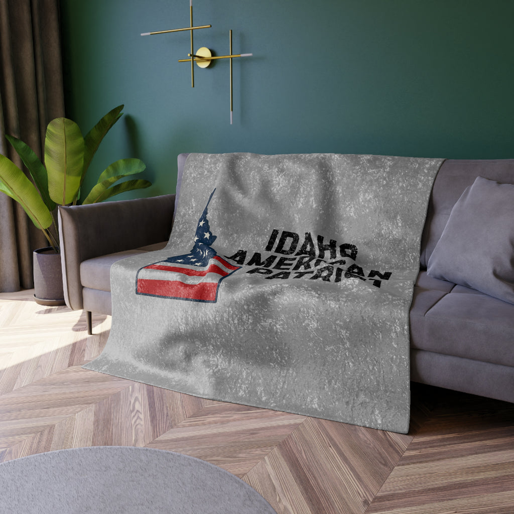 "Idaho American Patriot" Crushed Velvet Blanket