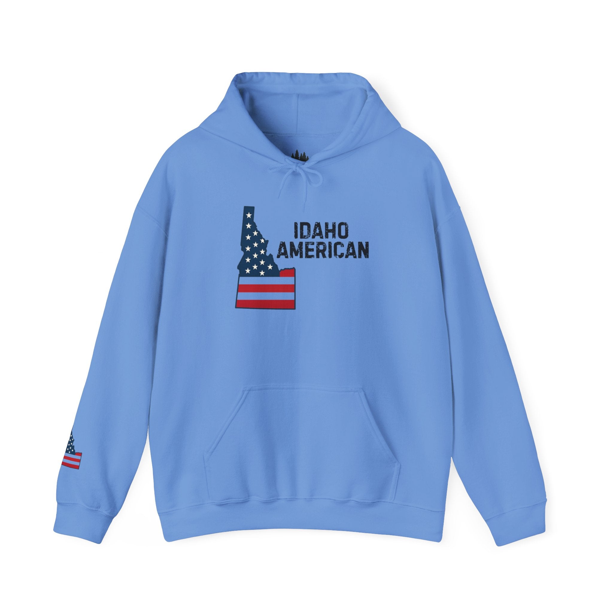 'Idaho American' Hoodie with Sleeve Logo