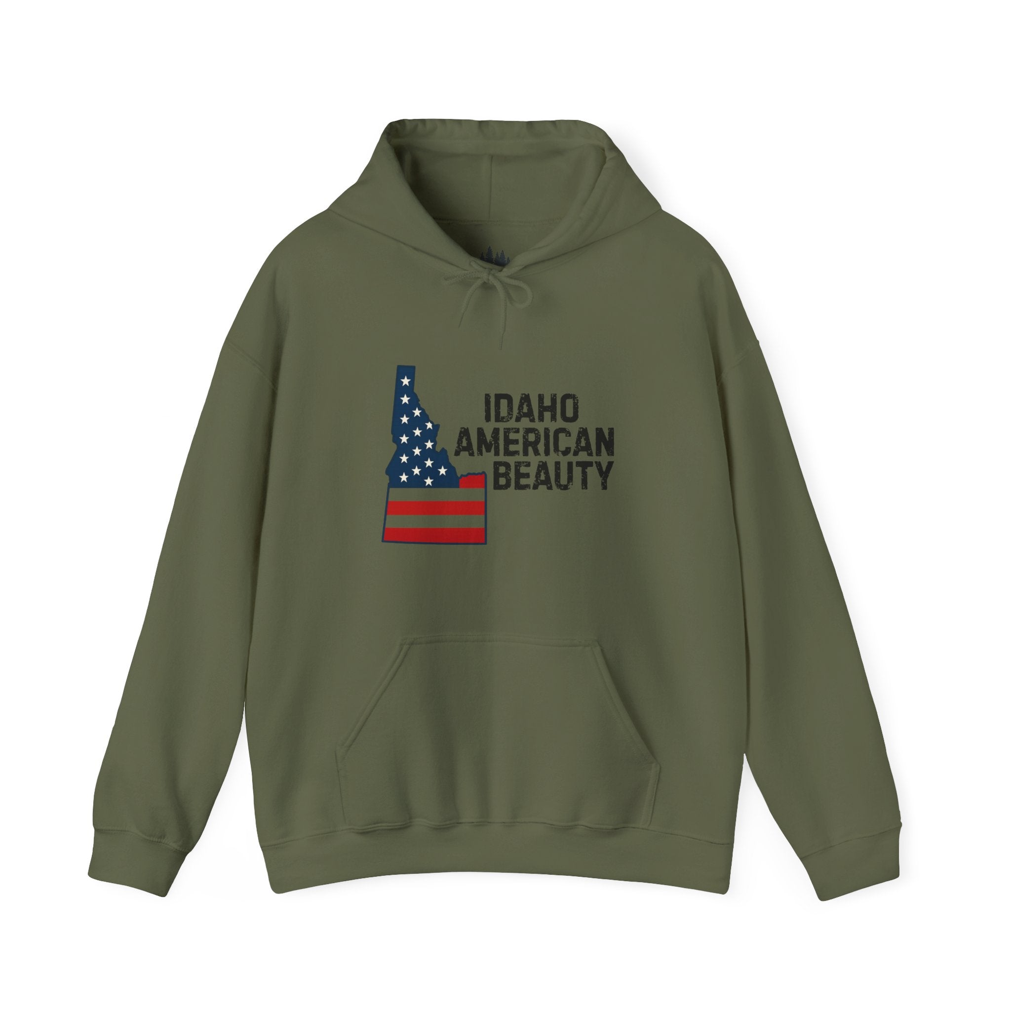Idaho American Beauty Hoodie with No Sleeve Logo