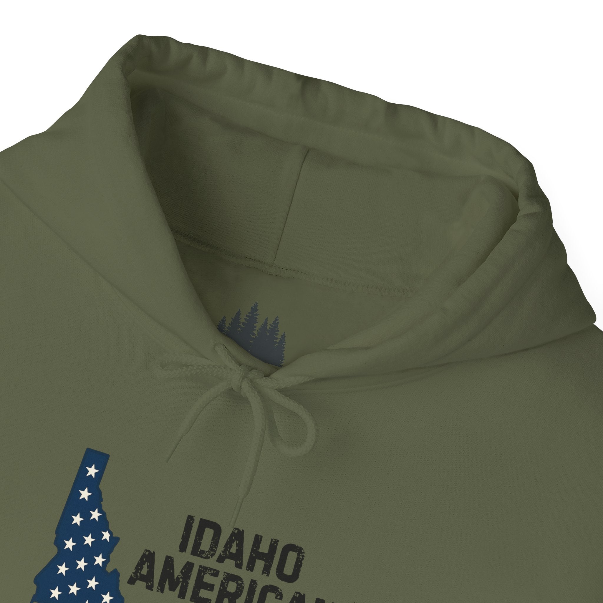Idaho American Dad Hoodie with Sleeve Logo