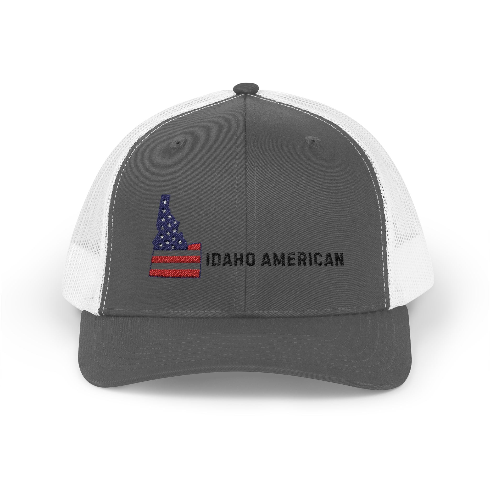 "Idaho American" Embroidered Snapback Trucker Cap