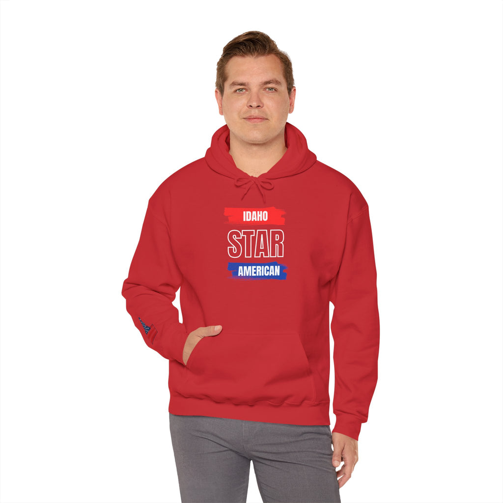 Idaho American Star Hoodie with Sleeve Logo