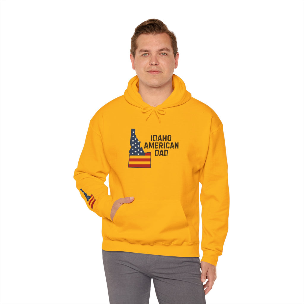 Idaho American Dad Hoodie with Sleeve Logo