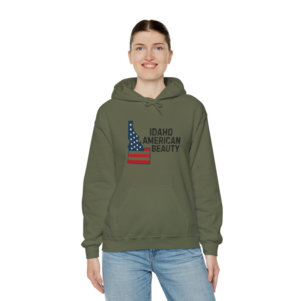 Idaho American Beauty Hoodie with No Sleeve Logo