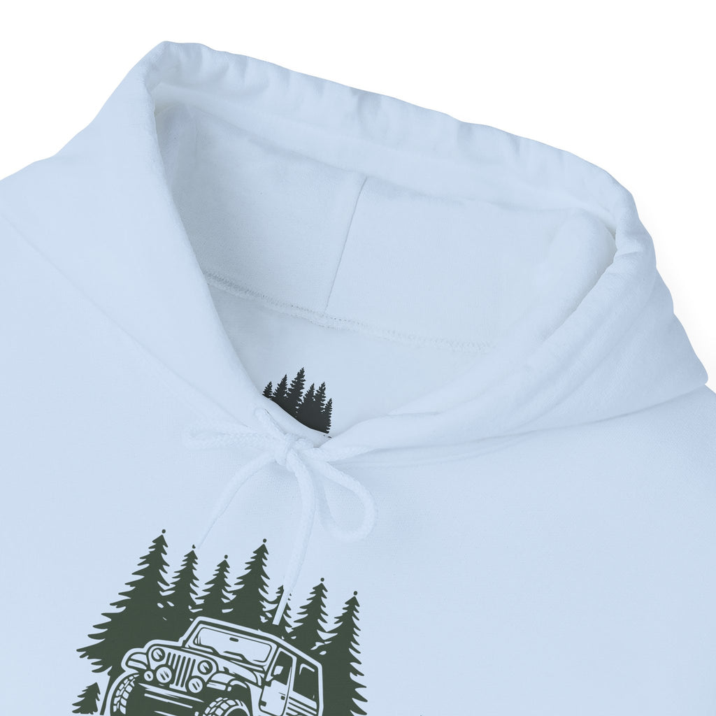 Retro Off-Road Vintage Jeep Hoodie with Sleeve Logo